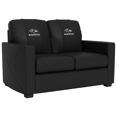 Dreamseat Silver Loveseat with Baltimore Ravens Secondary Logo XZ7759003LSCDBK-PSNFL20011